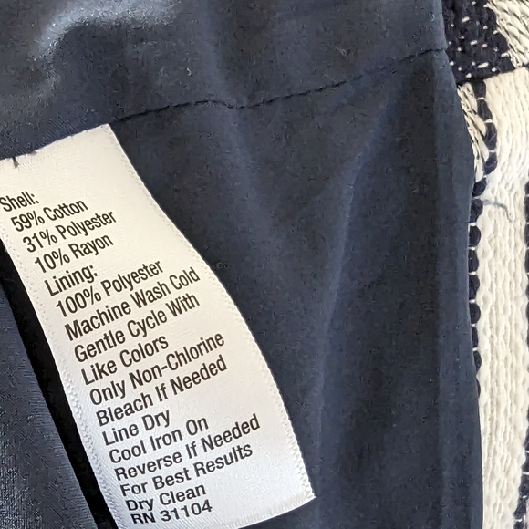 The Limted Stripe Blue and White Blazer Jacket Size 2 - Picture 6 of 7